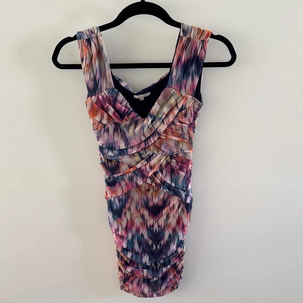 Chic Multicolor Sleeveless Mini Dress